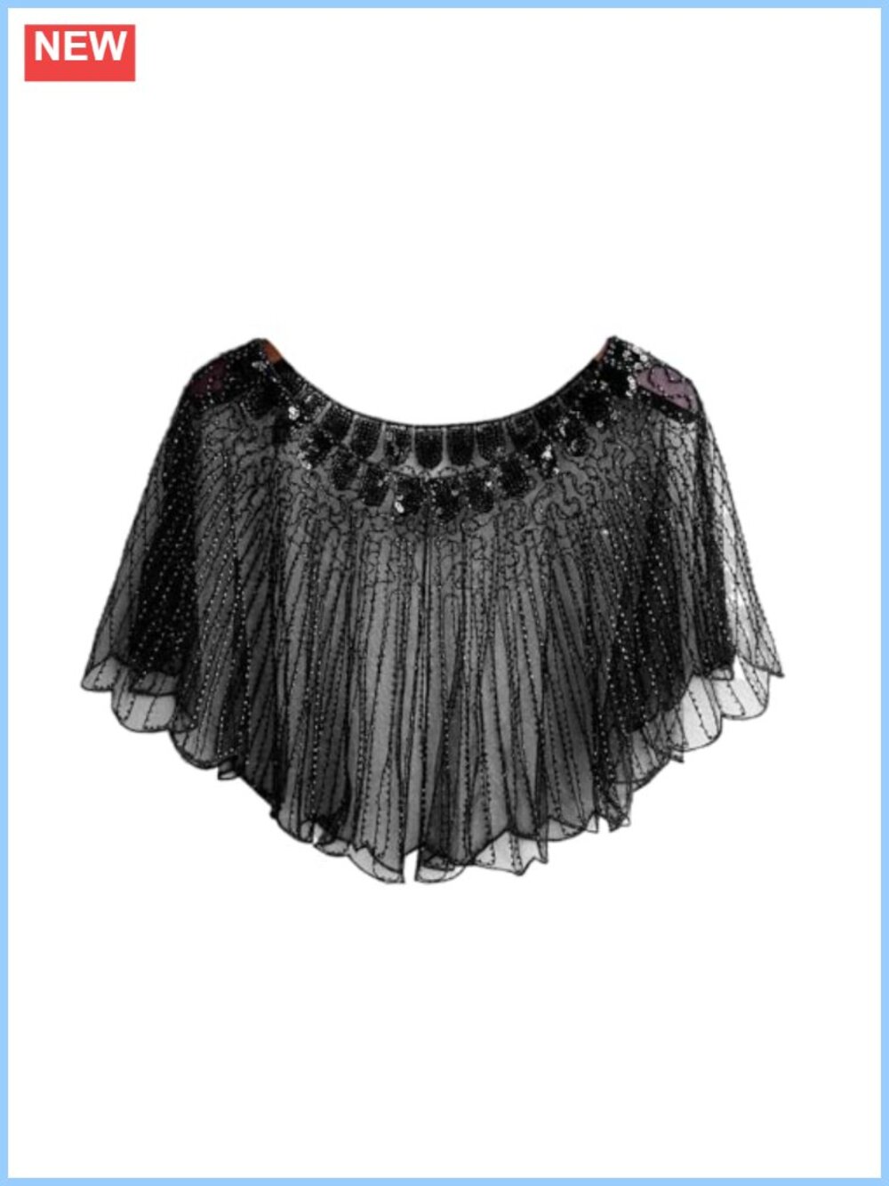 Lightweight Polyester Beaded Sequin Evening Wrap Shawl for Dress